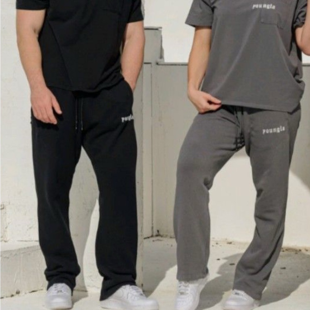YoungLA black joggers